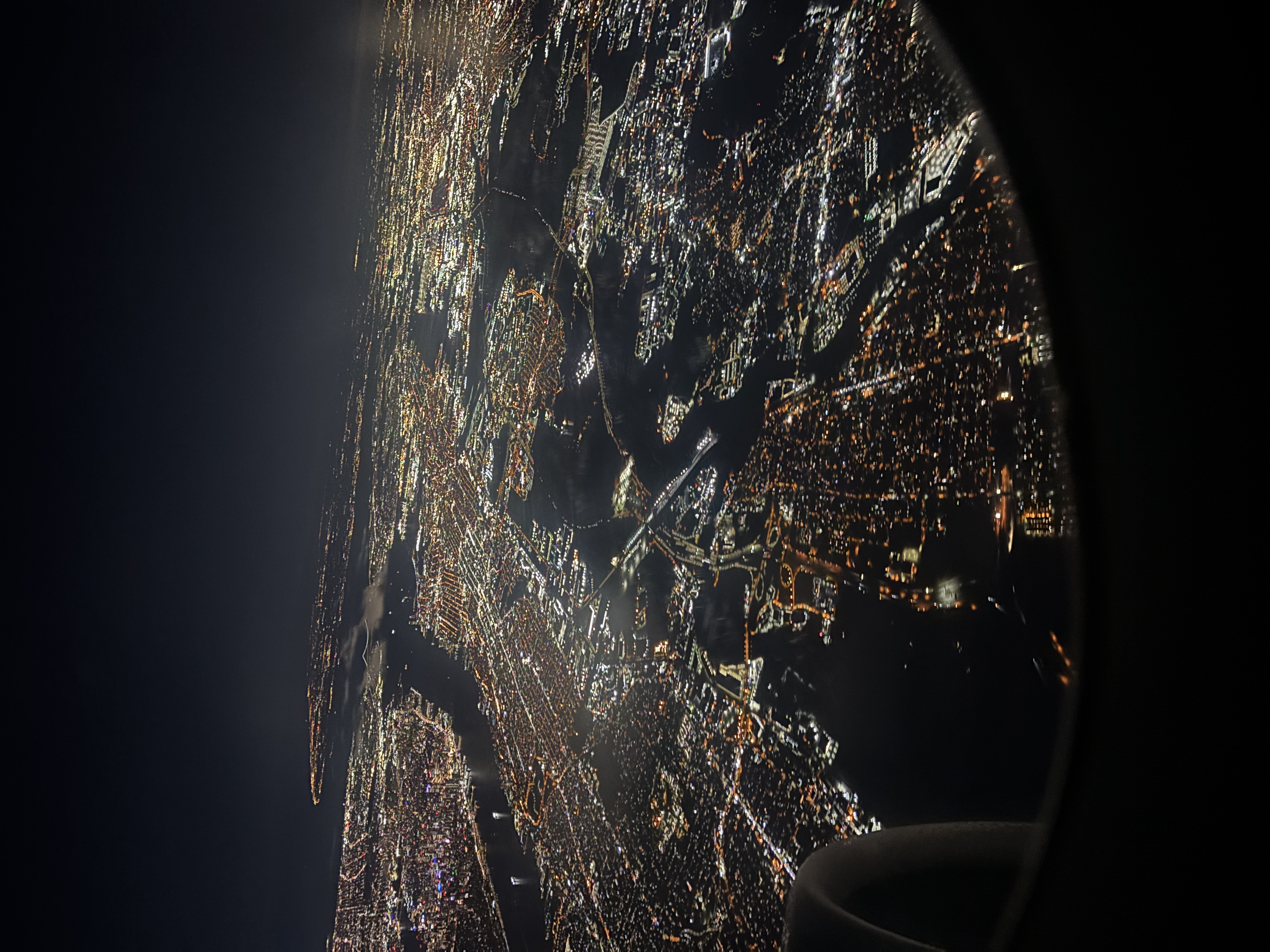 Airplane window view